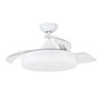 Ventilador de teto Orbegozo CP 122105 Elegance - Potente motor DC - Lâminas retráteis - Luz LED regulável - Controle remoto - Fu
