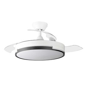 Orbegozo CP 134105 Elegance Ventilador de Teto Eficiente e Silencioso - Lâminas Retráteis - Motor DC - Luz LED - Controle Remoto