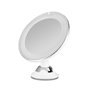 Espelho cosmético Orbegozo ESP 1010 com luz LED - Ampliação 10X - Ventosa ajustável - Diâmetro 17cm - Luz branca para corrigir i