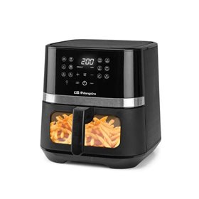 Fritadeira saudável sem óleo Orbegozo FDR 68 - Capacidade 6,5L - Potência 1600/1800W - 12 programas de cozimento - Tela de toque