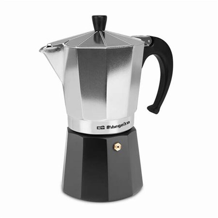 Máquina de café de alumínio Orbegozo KFM 930 Aromas como uma família - Capacidade para 9 xícaras - Utilizável em fogões a gás - 