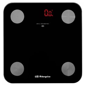Balança Eletrônica de Banheiro Orbegozo PB 3000 - Design Cristal - Tela LED - Ativação Touch - Capacidade 180kg - Indicador de E