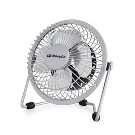 Orbegozo PW 1025 Mini Ventilador de mesa - Potente e silencioso - Conexão USB 2 em 1 - Lâminas de metal de 10 cm