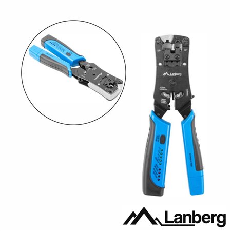 Alicate De Cravar Fichas Rj11/Rj12/Rj14/Rj45 C/Test.Lanberg