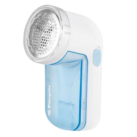 Removedor de fiapos compacto Orbegozo QP 6400 - Seguro - Eficiente - Aço inoxidável - Recipiente removível - Diâmetro 5cm - Pilh