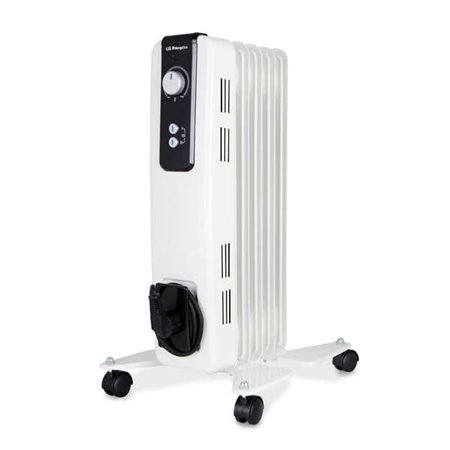 Radiador a óleo compacto Orbegozo RH - Potente e silencioso - 2 níveis de potência - Termostato ajustável - Segurança garantida 