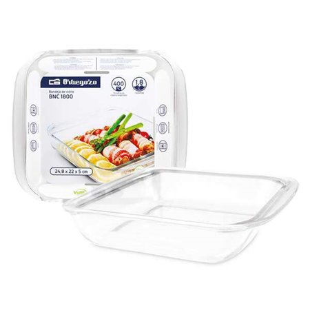 Bandejas de vidro da série Orbegozo BNC - Versatilidade em sua cozinha - Resistência e durabilidade únicas - Capacidade de 1,8L 