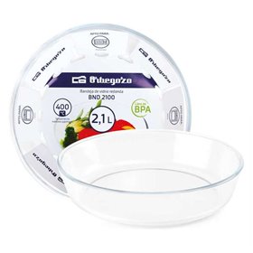 Bandejas de Vidro Orbegozo Série BND - 2.1L - Versatilidade e Resistência em sua - Adequadas para Forno e Microondas Fácil Limpe