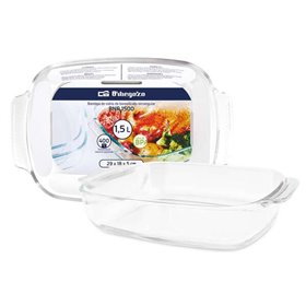 Bandejas de vidro Orbegozo série BNR - 2,0L - Resistência e versatilidade na sua cozinha - Ideal para forno e micro-ondas - Dura