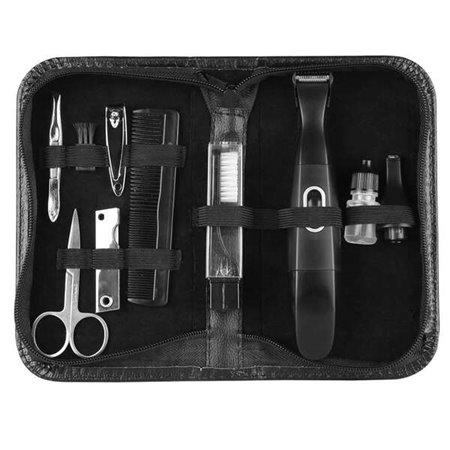 Conjunto de viagem para máquina de cortar cabelo masculino Orbegozo - Kit completo de higiene pessoal para homens - Apara e barb