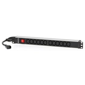 Faixa de alimentação da unidade de distribuição de energia Salicru SPS PDU - 12 tomadas IEC C13 - cor preta