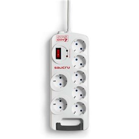 Salicru SPS SAFE Power Strip 7 Protetores Elétricos Ativos de Última Geração - 7 Tomadas Schuko - Cor Branca