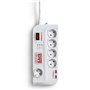 Salicru SPS SAFE Master Power Strip Protetores Elétricos Ativos de Última Geração - 5 Tomadas Schuko - Cor Branca
