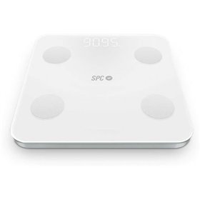Balança de banheiro inteligente SPC Atenea Fit 3 - Cadastre e identifique até 10 usuários - Design em vidro - Tela LED - Ativaçã