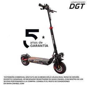Scooter Elétrica Zwheel ZRino Duo 2x Motor 500W - Aprovado DGT - Suspensão dianteira e traseira - Rodas off-road de 10" - Veloci