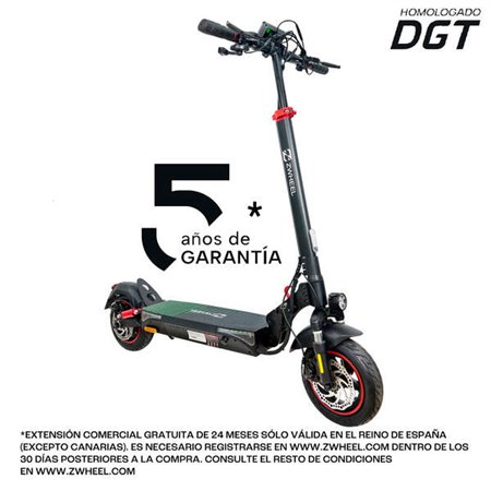 Scooter Elétrica Zwheel ZRino SE Motor 600W - Suspensão dianteira e traseira - Velocidade até 25Km/h - Alcance até 35km - 3 modo
