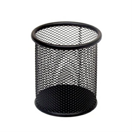 Porta Lápis Tipo Rede Redondo Preto