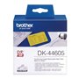 Brother DK44605 - Etiquetas removíveis originais de tamanho personalizado - Largura 62 mm x 30,48 metros - Texto preto em fundo 