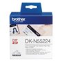 Brother DKN55224 - Etiquetas não adesivas originais de tamanho personalizado - 54 mm x 30,48 m de largura - Texto preto em fundo