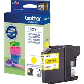 Tinteiro original Brother LC221 Amarelo - LC221YBP