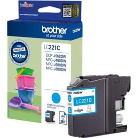Tinteiro original Brother LC221 Cyan - LC221CBP