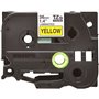 Etiquetas laminadas original Brother TZe661 - Texto preto em fundo amarelo - Largura 36 mm x 8 metros