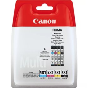 Tinteiros originais Canon CLI581, Pack de 4 unidades - 2103C004/2103C007