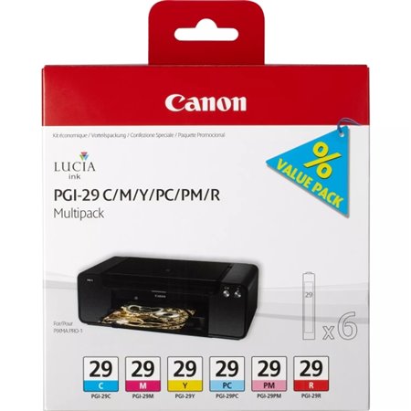 Tinteiros originais Canon PGI29, Pack de 6 unidades - 4873B005