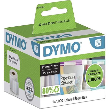 Dymo LW 11354 Etiquetas autoadesivas multiuso originais - 57x32mm - 1000 unidades - S0722540