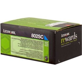 Toner original Lexmark CX310/CX410/CX510 ciano - 80C2SC0/80C2SCE/802SC