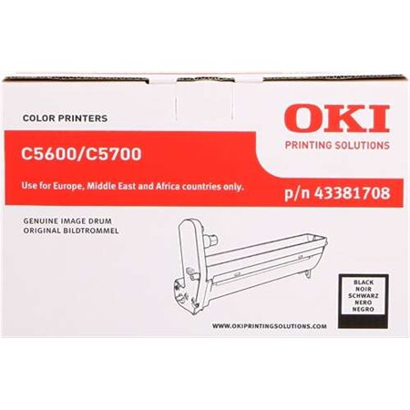 Tambor original preto OKI C5600/C5700 - 43381708 (tambor)