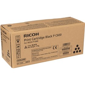 Toner original preto Ricoh PC600 - 408314/P C600BK