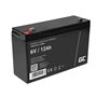 Bateria Chumbo Gel AGM 6V 12A GREEN CELL