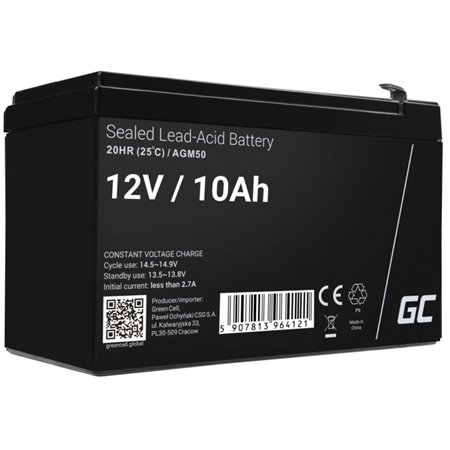 Bateria Chumbo Gel AGM 12V 10A GREEN CELL