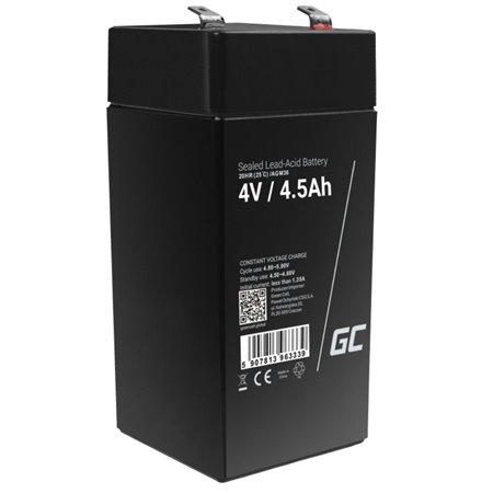 Bateria Chumbo Gel AGM 4V 4.5A GREEN CELL