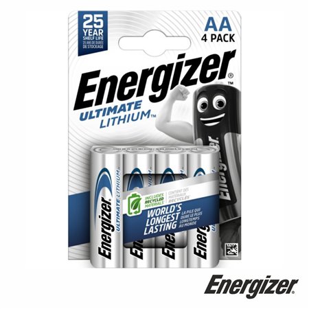 Pilha Alcalina AA 1.5V 4x Ultimate Lithium ENERGIZER