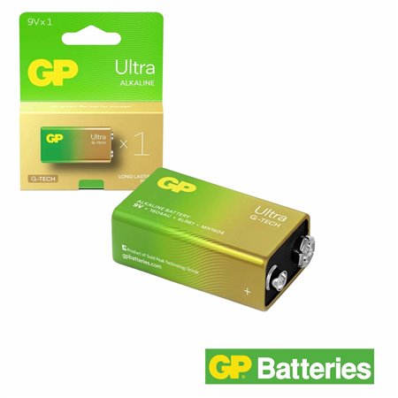 Pilha Ultra Alcalina 9V/6LR61 Blister GP
