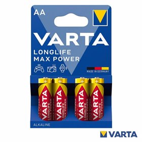 Pilha Alcalina LR6/AA 1.5V 4x Longlife Max Power VARTA