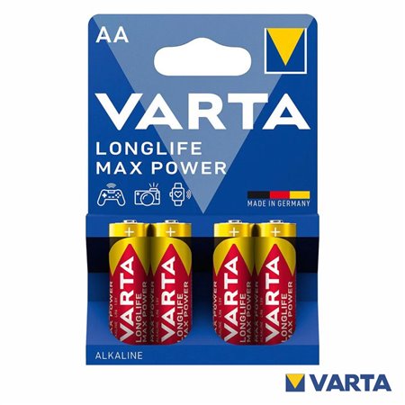 Pilha Alcalina LR6/AA 1.5V 4x Longlife Max Power VARTA