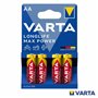 Pilha Alcalina LR6/AA 1.5V 4x Longlife Max Power VARTA