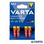 Pilha Alcalina LR03/AAA 1.5V 4x Longlife Max Power VARTA