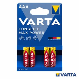 Pilha Alcalina LR03/AAA 1.5V 4x Longlife Max Power VARTA