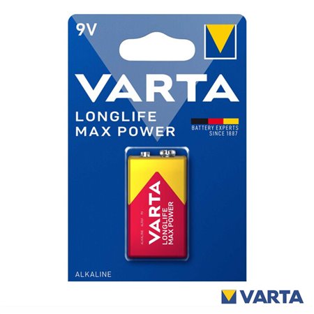 Pilha Alcalina 9V/6LR61 Longlife Max Power VARTA