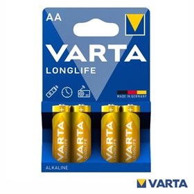 Pilha Alcalina LR6/AA 1.5V 4x Longlife VARTA