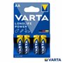 Pilha Alcalina AA 1.5V 4x Longlife Power VARTA