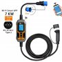 Carregador para veículos Elétricos, Modo 2, 7Kw Regulável, Wifi + App