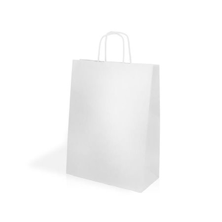 Saco Asa Retorcido 18x8x39 Branco (Pack 25un)