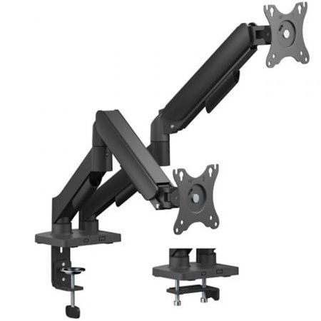 Suporte de mesa com contrapeso Aisens DT32TSR-357 para 2 monitores/Giratório/Inclinável/Até 9 kg