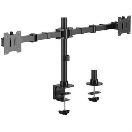 Suporte de mesa para monitor duplo Aisens DT35TSR-359/Giratório/Inclinável/Até 20 kg