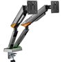 Suporte de mesa para monitor gamer Aisens DT38TSRRGB-349/Giratório/Inclinável/Até 16 kg/Com iluminação RGB